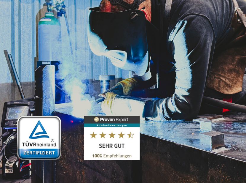 Sonderkonstruktion aus Stahl mit komplexer Geometrie – individuell gefertigte Schweißbaugruppe in der Produktion